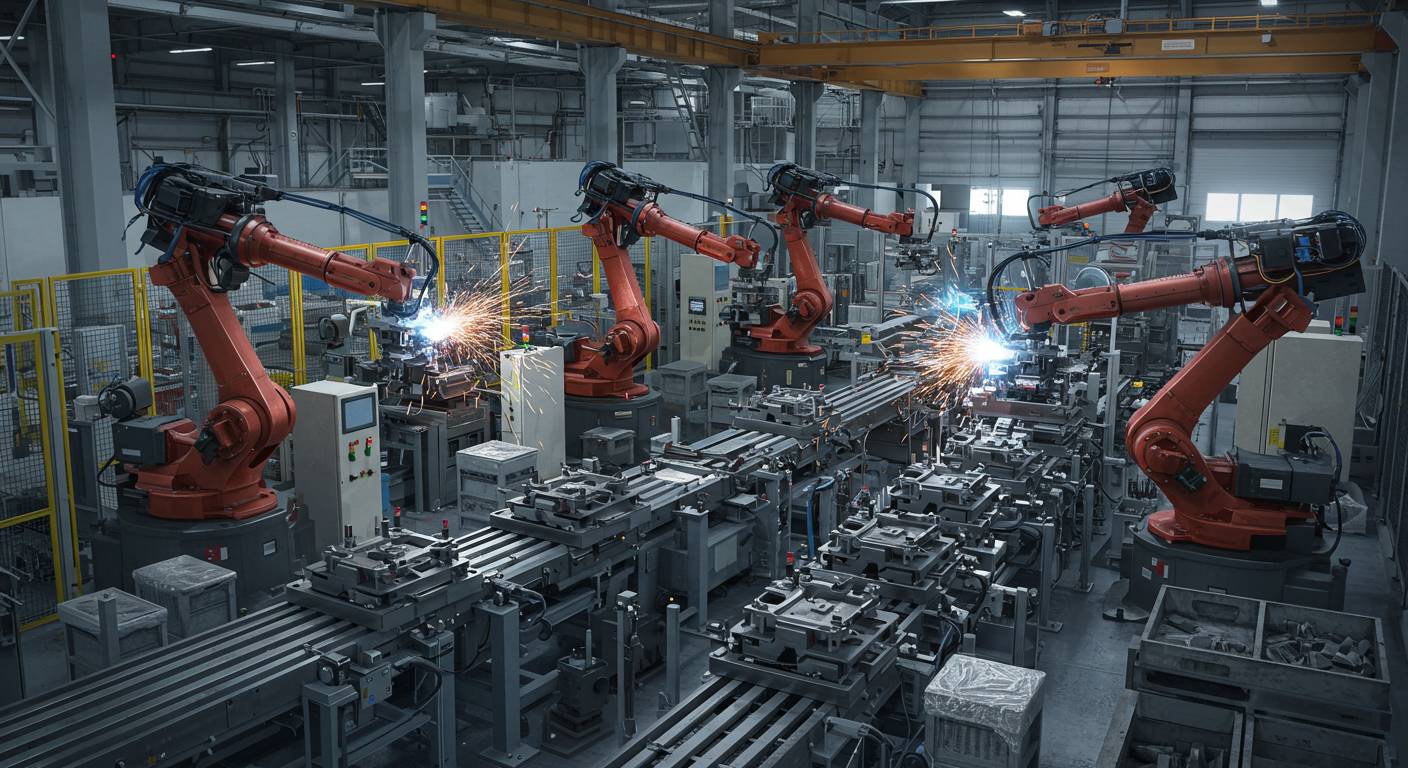 Автоматизированные линии на заводах Автоматизированная линия по производству металлических деталей