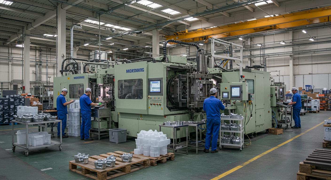 Процесс промышленного литья металлов